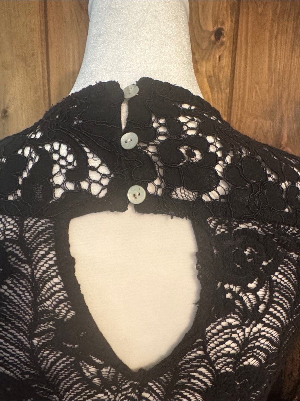 Lucky Brand Black Floral Lace Long-Sleeve Top - Picture 5 of 6
